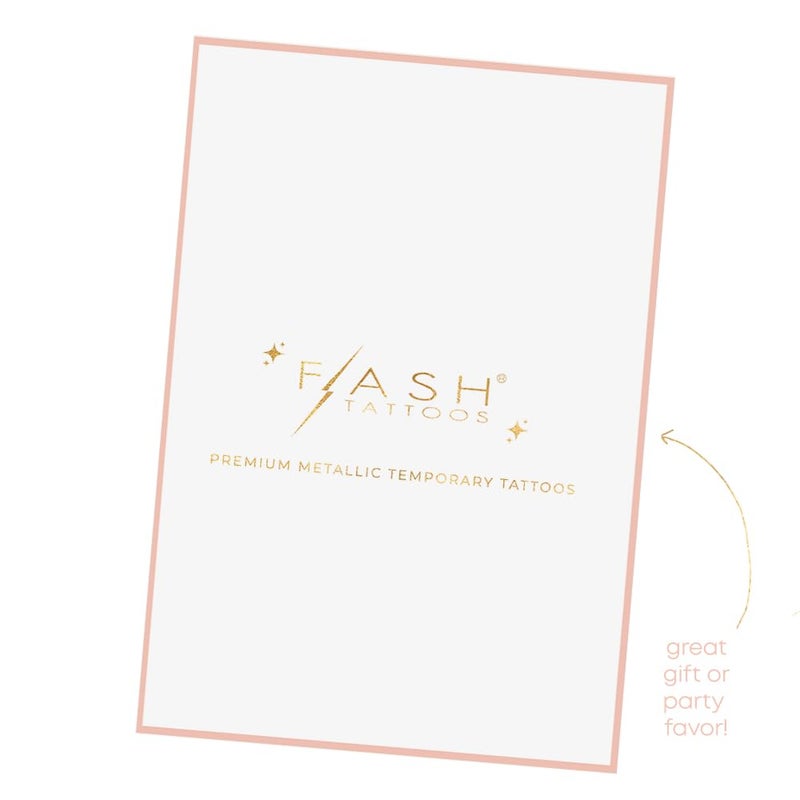 Flash+Tattoos WINTER WONDERLAND VARIETY SET from FlashTattoos features 25 assorted holiday-inspired premium waterproof metallic gold & silver jewelry temporary foil party tattoos - Party Supplies - Image 5